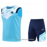 Chandal del Olympique Marsella 22-23 Sin Mangas Azul