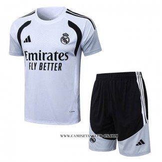 Chandal del Real Madrid 25-26 Manga Corta Blanco - Pantalon Corto
