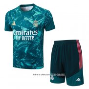 Chandal del Real Madrid 26-27 Manga Corta Verde - Pantalon Corto