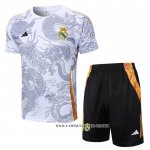 Chandal del Real Madrid Dragon 24-25 Manga Corta Blanco - Pantalon Corto