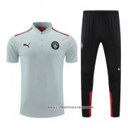 Conjunto Polo del Manchester City 22-23 Gris