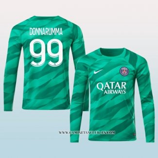 Camiseta Paris Saint-Germain Portero Jugador Donnarumma 23-24 Manga Larga Verde