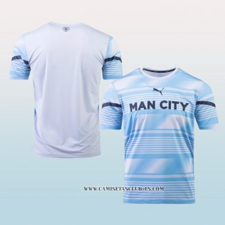 Camiseta Pre Partido del Manchester City 2022 Azul