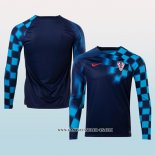 Camiseta Segunda Croacia 2022 Manga Larga