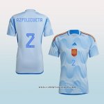 Camiseta Segunda Espana Jugador Azpilicueta 2022