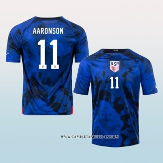 Camiseta Segunda Estados Unidos Jugador Aaronson 2022