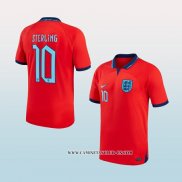 Camiseta Segunda Inglaterra Jugador Sterling 2022
