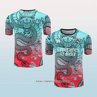 Camiseta de Entrenamiento Real Madrid Dragon 24-25 Verde y Rojo