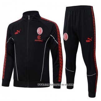 Chandal de Chaqueta del AC Milan Nino 25-26 Negro