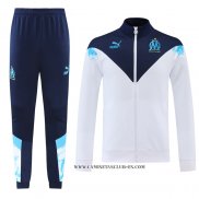 Chandal de Chaqueta del Olympique Marsella 22-23 Blanco