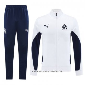 Chandal de Chaqueta del Olympique Marsella 24-25 Blanco