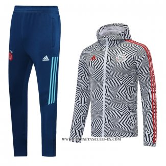 Chandal de Rompevientos del Ajax 21-22 Blanco