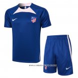 Chandal del Atletico Madrid 23-24 Manga Corta Azul - Pantalon Corto