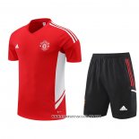 Chandal del Manchester United 22-23 Manga Corta Rojo - Pantalon Corto
