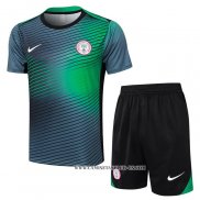 Chandal del Nigeria 24-25 Manga Corta Gris Verde - Pantalon Corto