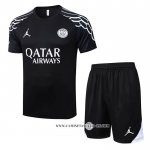 Chandal del Paris Saint-Germain 25-26 Manga Corta Negro - Pantalon Corto  Chandal del Paris Saint-Germain 25-26 Manga Corta Negro - Pantalon Corto