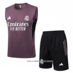 Chandal del Real Madrid 25-26 Sin Mangas Gris Purpura