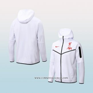 Chaqueta con Capucha del Liverpool 22-23 Blanco