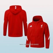 Chaqueta con Capucha del Liverpool 25-26 Rojo