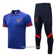 Conjunto Polo del Atletico Madrid 22-23 Azul