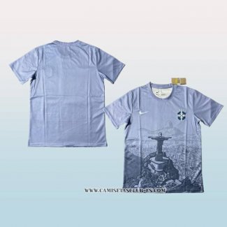 Tailandia Camiseta Brasil Jesus 25-26 Gris