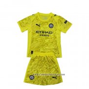 Camiseta Manchester City Portero Nino 25-26 Amarillo