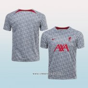 Camiseta Pre Partido del Liverpool 2022 Gris Oscuro