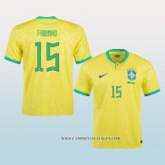 Camiseta Primera Brasil Jugador Fabinho 2022