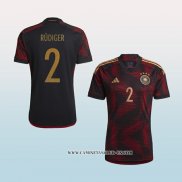 Camiseta Segunda Alemania Jugador Rudiger 2022