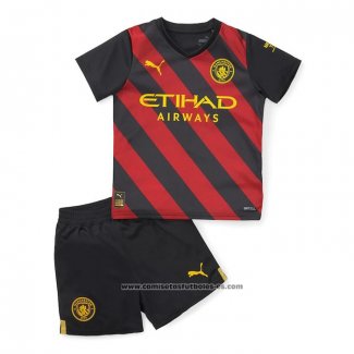 Camiseta Segunda Manchester City Nino 22-23