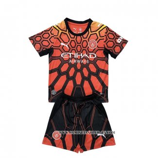 Camiseta Tercera Manchester City Portero Nino 26-27