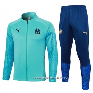 Chandal de Chaqueta del Olympique Marsella 23-24 Azul