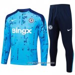 Chandal de Sudadera del Chelsea 24-25 Azul Claro