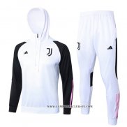 Chandal de Sudadera del Juventus Nino 23-24 Blanco y Negro