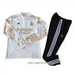 Chandal de Sudadera del Real Madrid Dragon 2024-25 Blanco