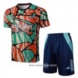 Chandal del Arsenal 24-25 Manga Corta Rojo Verde - Pantalon Corto