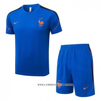 Chandal del Francia 26-27 Manga Corta Azul - Pantalon Corto