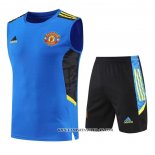 Chandal del Manchester United 22-23 Sin Mangas Azul