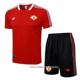 Chandal del Manchester United 25-26 Manga Corta Rojo - Pantalon Corto