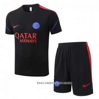 Chandal del Paris Saint-Germain 26-27 Manga Corta Negro - Pantalon Corto