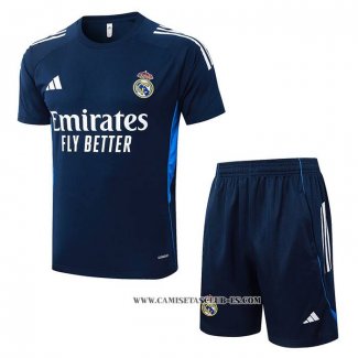 Chandal del Real Madrid 25-26 Manga Corta Azul Blanco - Pantalon Corto