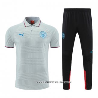 Conjunto Polo del Manchester City 22-23 Gris