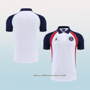 Camiseta Polo del Paris Saint-Germain Jordan 22-23 Blanco