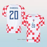 Camiseta Primera Croacia Jugador Gvardiol 2022