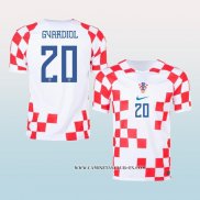 Camiseta Primera Croacia Jugador Gvardiol 2022