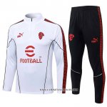 Chandal de Sudadera del AC Milan Nino 25-26 Blanco