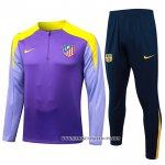 Chandal de Sudadera del Atletico Madrid Nino 25-26 Purpura