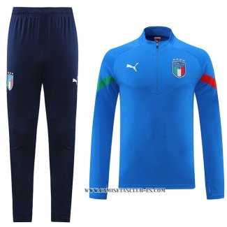 Chandal de Sudadera del Italia 22-23 Azul