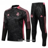 Chandal de Sudadera del Real Madrid Nino 21-22 Negro