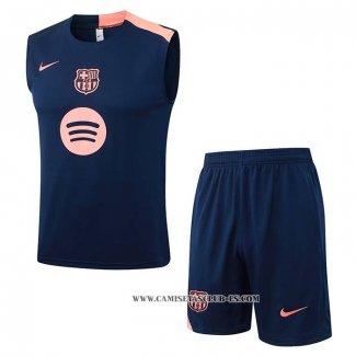 Chandal del Barcelona 25-26 Sin Mangas Azul Rosa